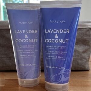 Mary Kay Lavender & Coconut Scented Shower Gel and Lotion - Blue